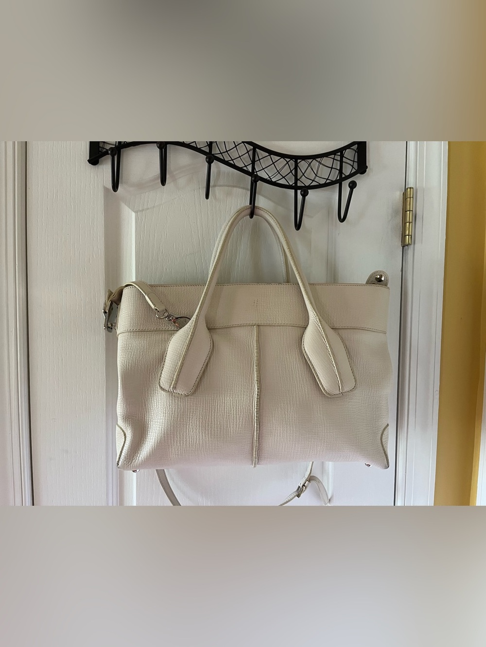 Tod's Ivory Leather Bag Vintage